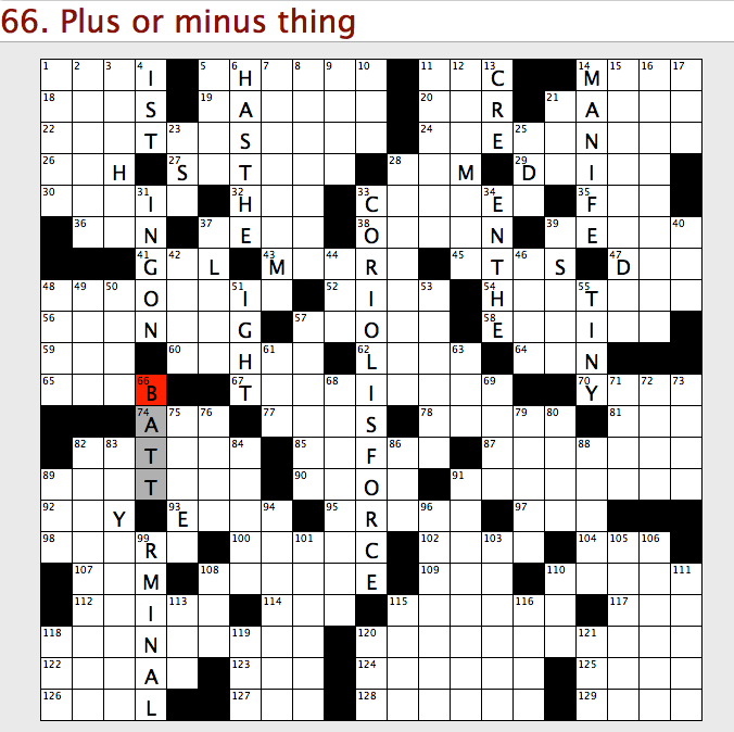 This Sunday's NYTimes Crossword Puzzle Had One of the Greatest